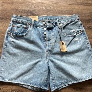 Levi's Light Blue Jean Shorts